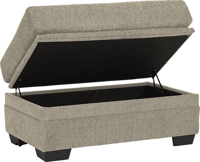 Harold Square Platinum Storage Ottoman - Thumbnail - Image 2
