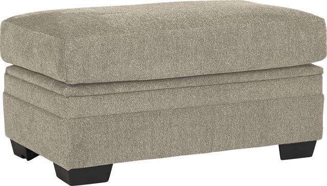 Harold Square Platinum Storage Ottoman - Thumbnail - Image 1