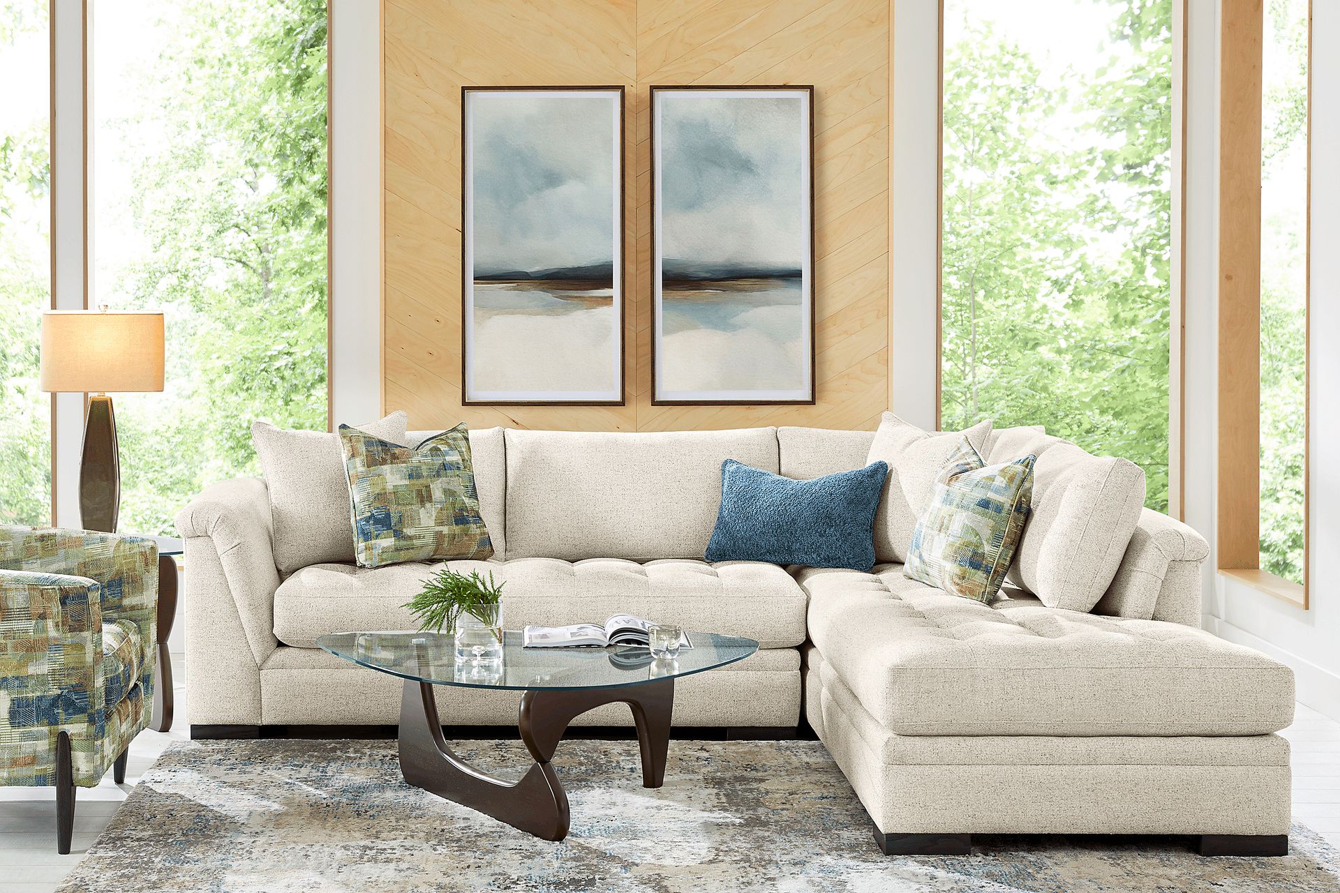 Harper Beige 2 Pc Sectional - Image 2