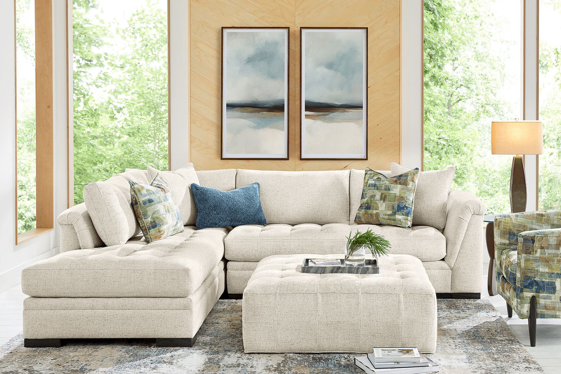 Harper Beige 5 Pc Sectional - Image 1