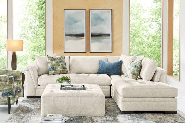 Harper Beige 5 Pc Sectional Living Room - Thumbnail - Image 1