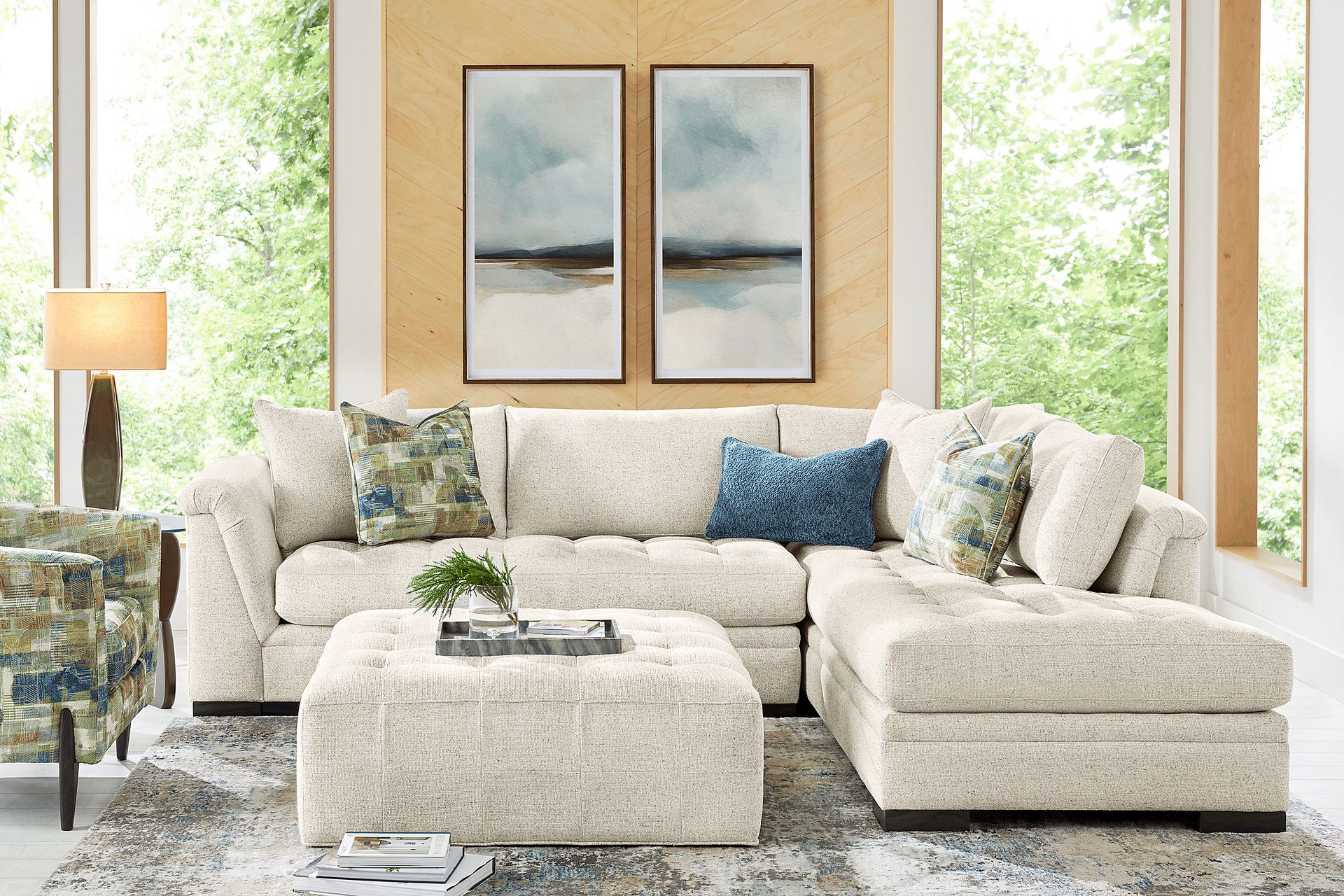 Harper Beige 5 Pc Sectional Living Room - Image 1