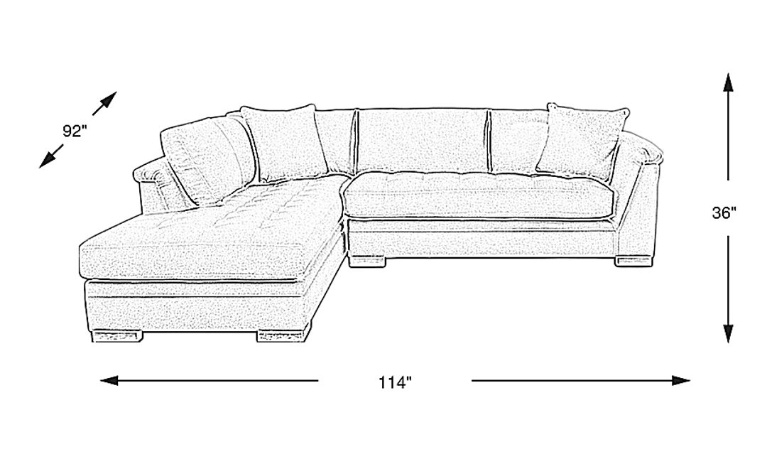 Harper 2 Pc Left Arm Chaise Sectional