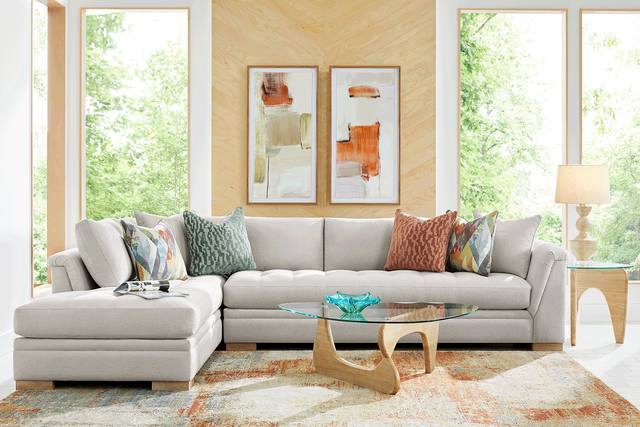 Harper Gray 5 Pc Sectional Living Room - Thumbnail - Image 1