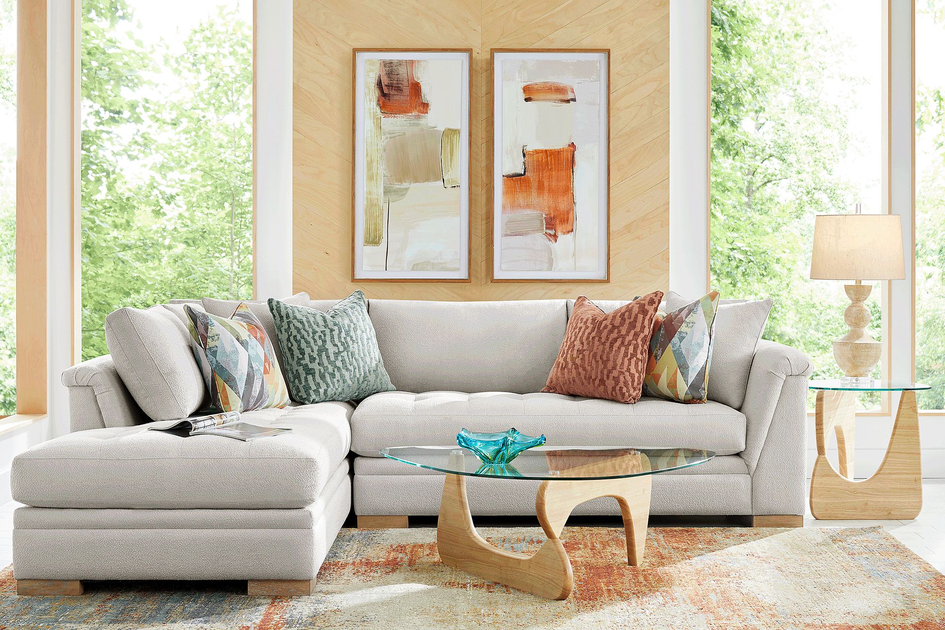 Harper Gray 5 Pc Sectional Living Room - Image 1