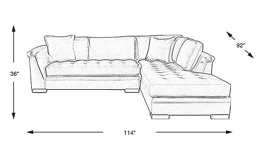 Cindy Crawford Harper Steel Gray Velvet Plush 2 Pc Right Arm