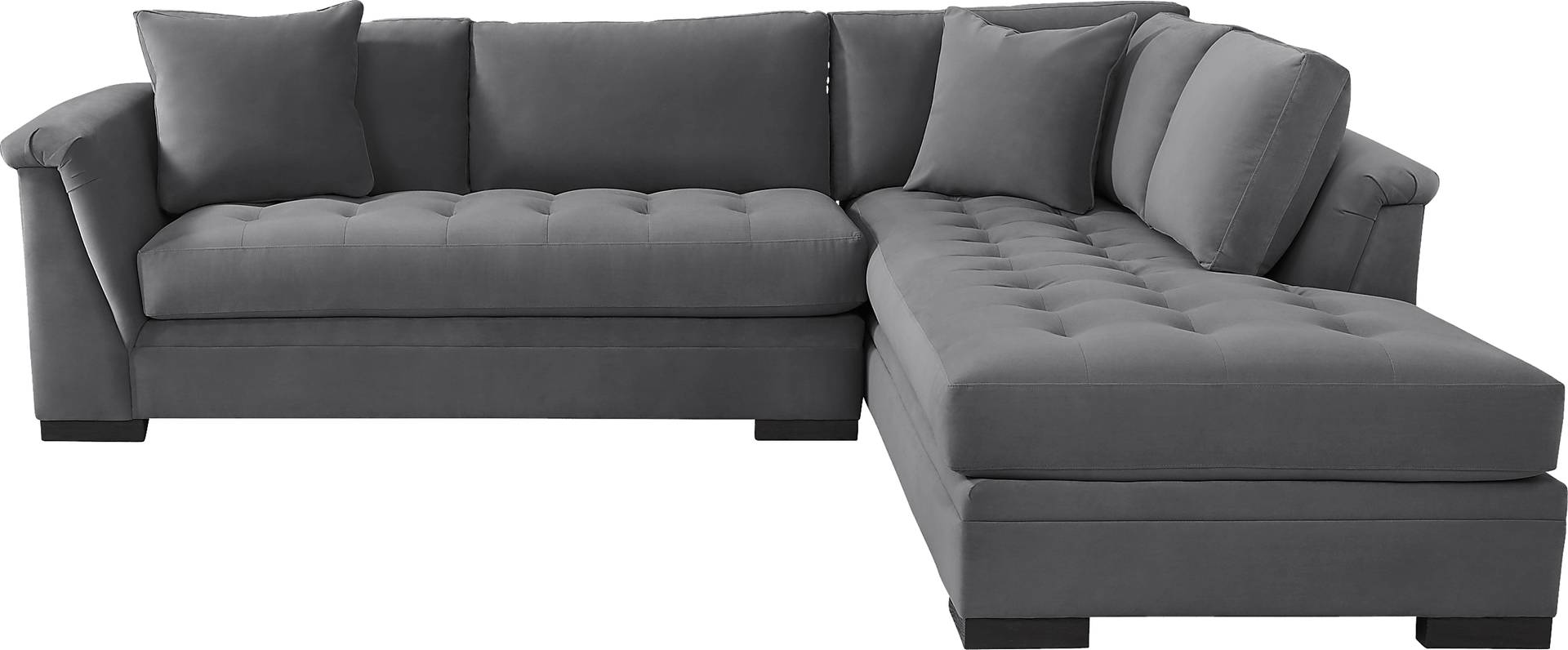 2 pc right arm chaise sectional