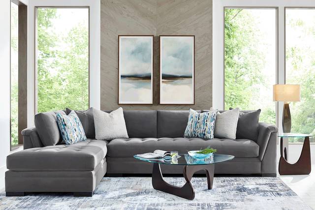 Harper Steel 5 Pc Sectional Living Room - Thumbnail - Image 1