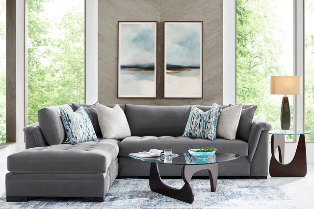 Harper Steel 5 Pc Sectional Living Room - Thumbnail - Image 1