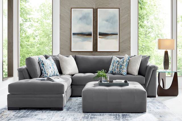 Harper Steel 5 Pc Sectional Living Room - Thumbnail - Image 1