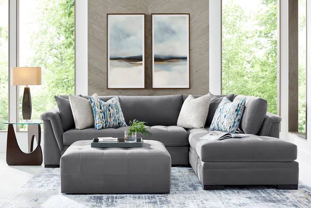 Harper Steel 5 Pc Sectional Living Room - Thumbnail - Image 1