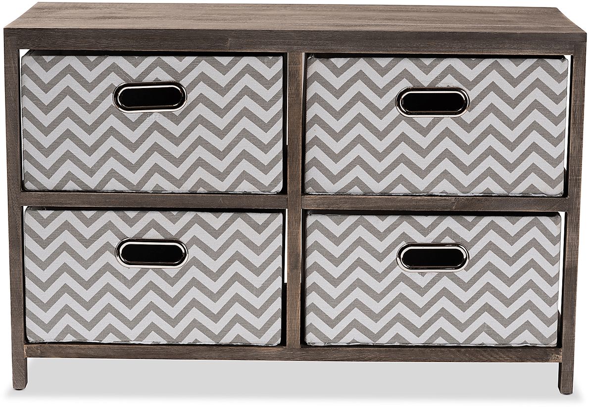 Harpercolins Gray 4 Basket Storage Unit Rooms To Go