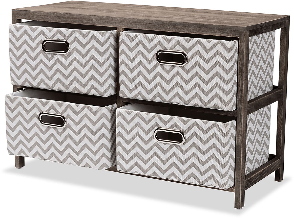 Harpercolins Gray 4 Basket Storage Unit Rooms To Go