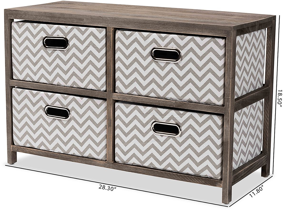 Harpercolins Gray 4 Basket Storage Unit Rooms To Go
