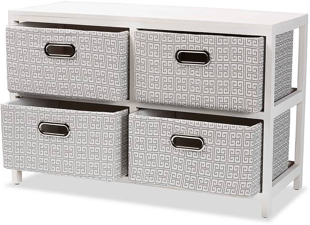 Harpercolins White 4 Basket Storage Unit - Thumbnail - Image 8