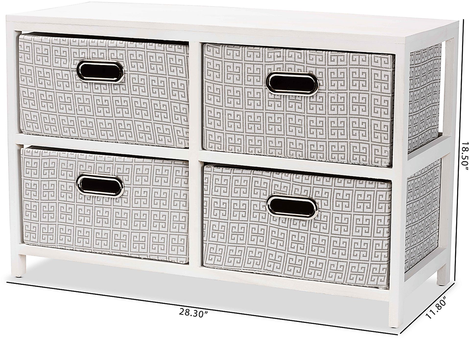 Harpercolins White 4 Basket Storage Unit - Image 9