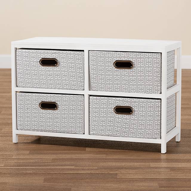 Harpercolins White 4 Basket Storage Unit - Thumbnail - Image 10