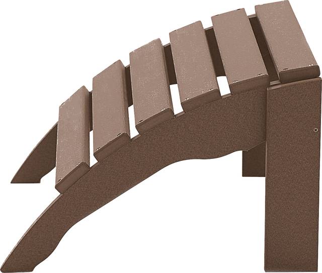 Harpwell Traditional Brown Outdoor Ottoman - Thumbnail - Image 2