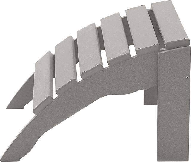 Harpwell Traditional Light Gray Outdoor Ottoman - Thumbnail - Image 2