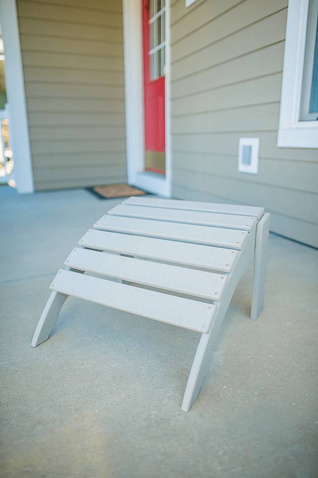 Harpwell Traditional Light Gray Outdoor Ottoman - Thumbnail - Image 3