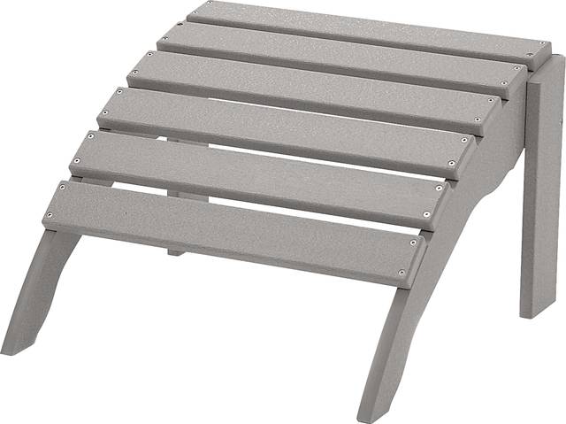 Harpwell Traditional Light Gray Outdoor Ottoman - Thumbnail - Image 1