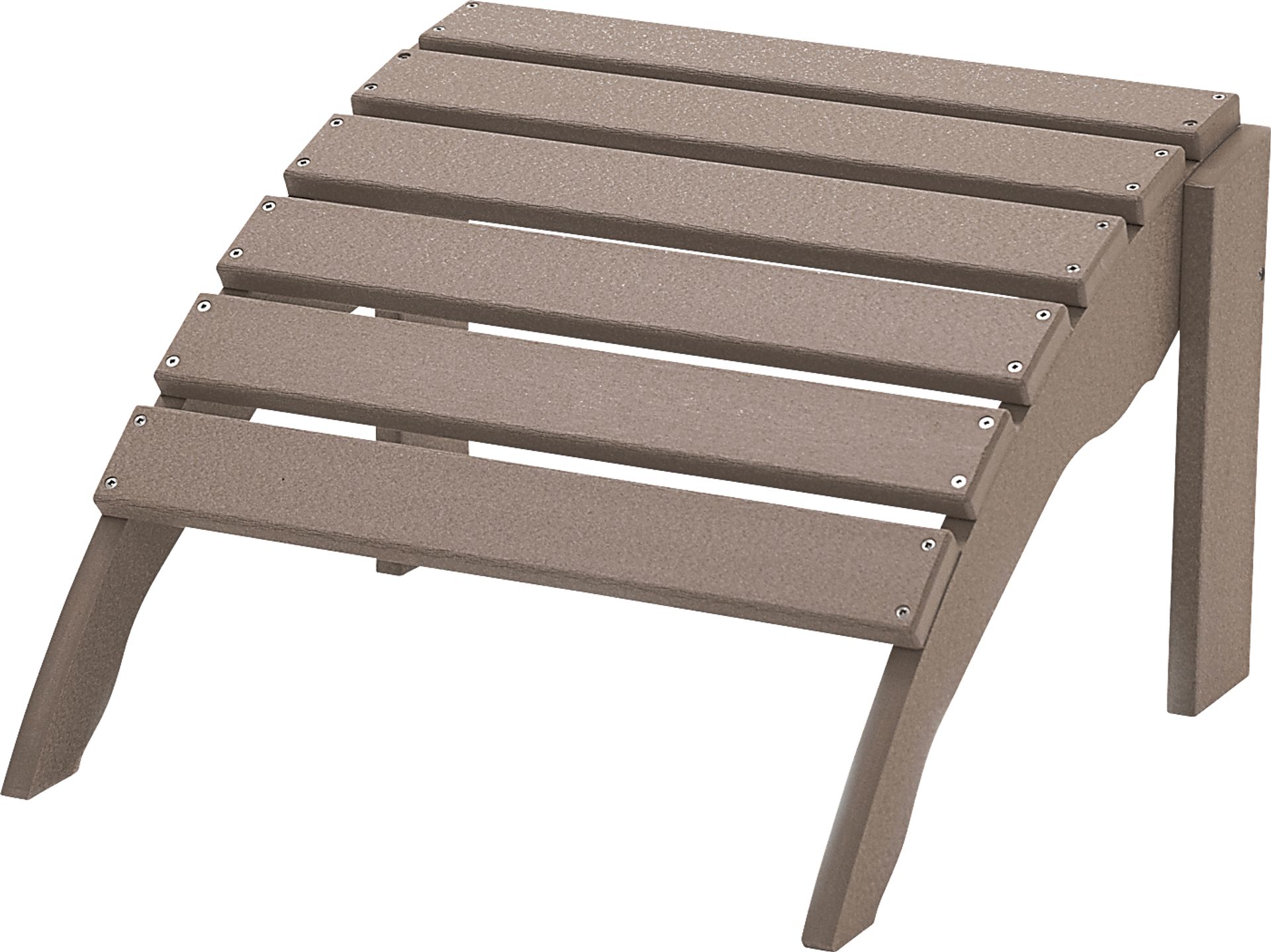 Harpwell Traditional Tan Outdoor Ottoman - Image 1