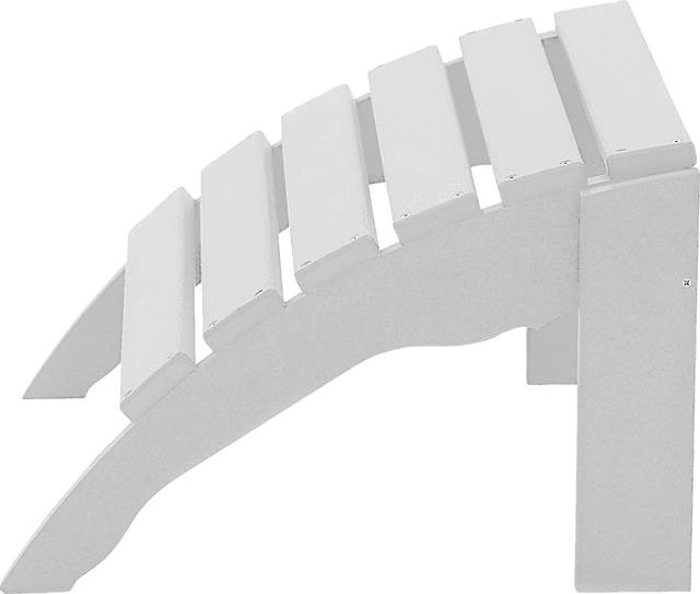 Harpwell Traditional White Outdoor Ottoman - Thumbnail - Image 2