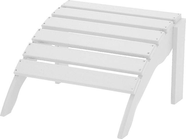 Harpwell Traditional White Outdoor Ottoman - Thumbnail - Image 1