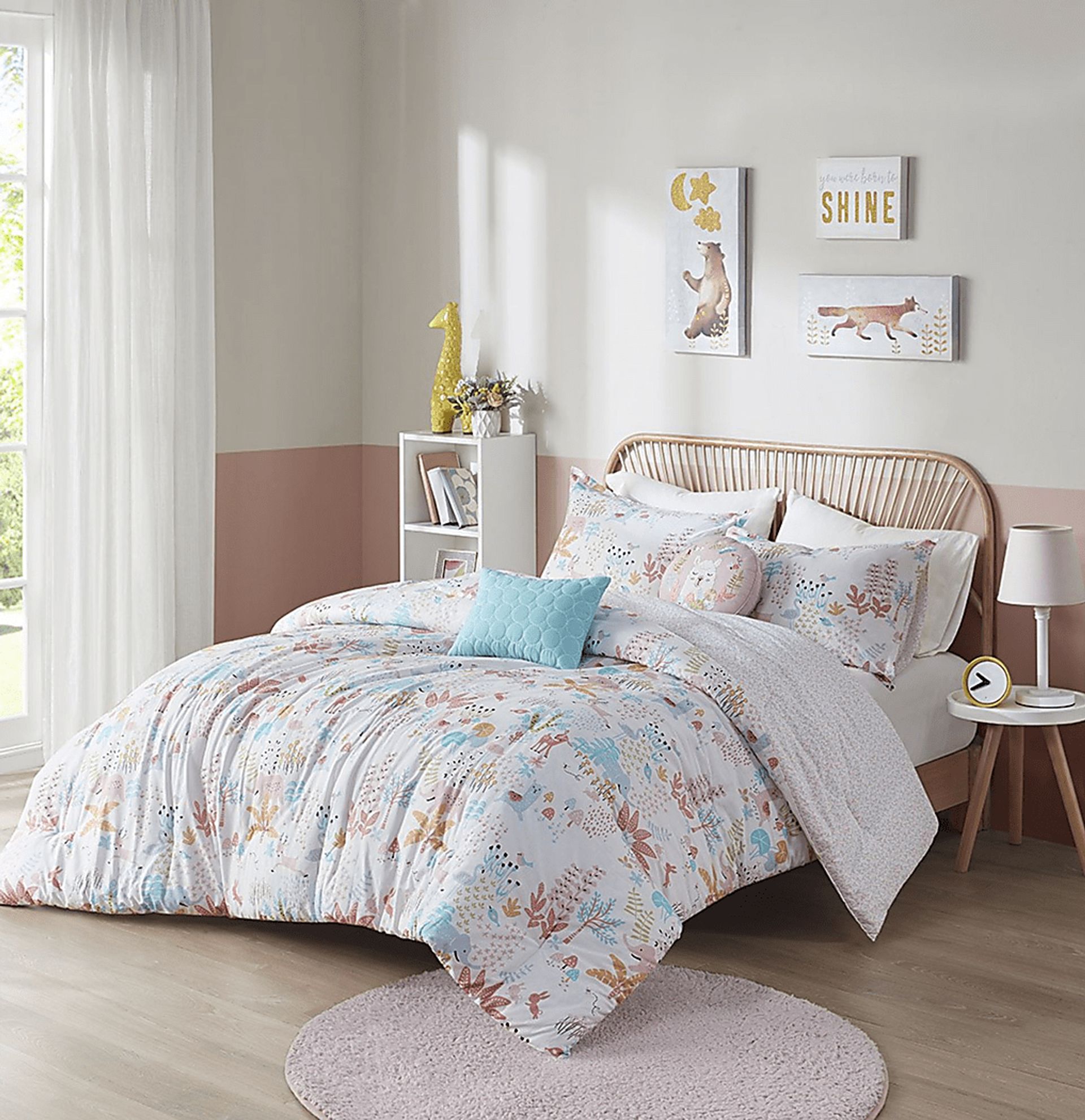 Harratt Blush Twin Comforter Set - Image 2