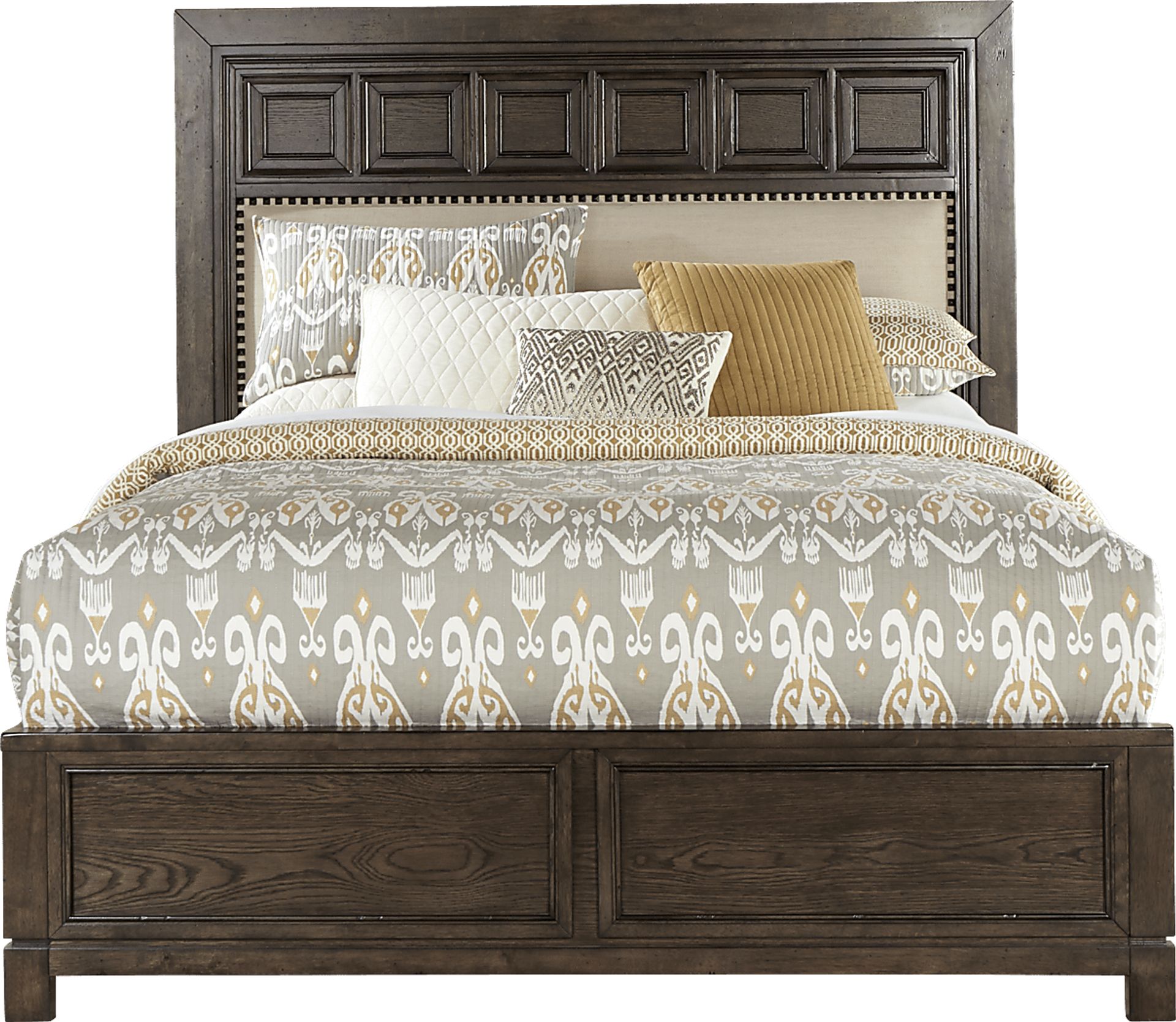 Harrington Hills Gray 3 Pc King Panel Bed - Image 2