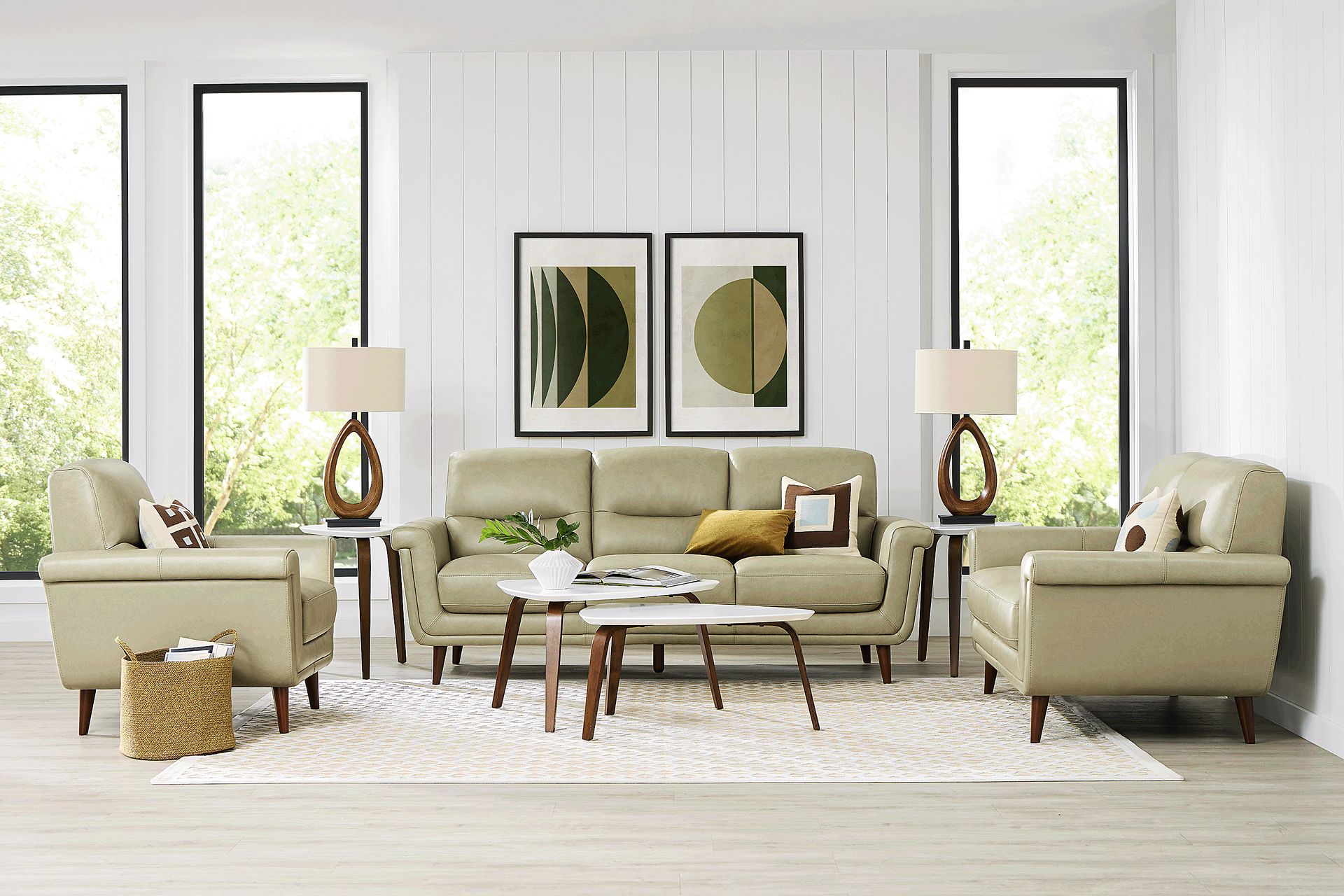 Harrington Park Sage 2 Pc Leather Living Room - Image 4