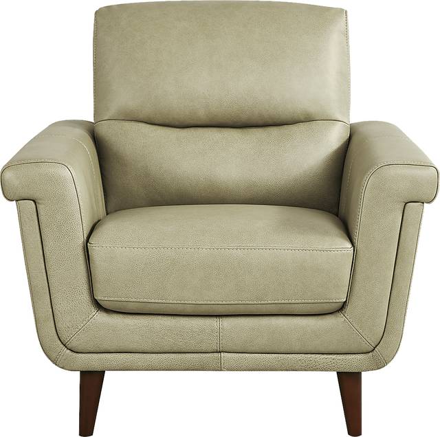 Harrington Park Sage Leather Chair - Thumbnail - Image 2