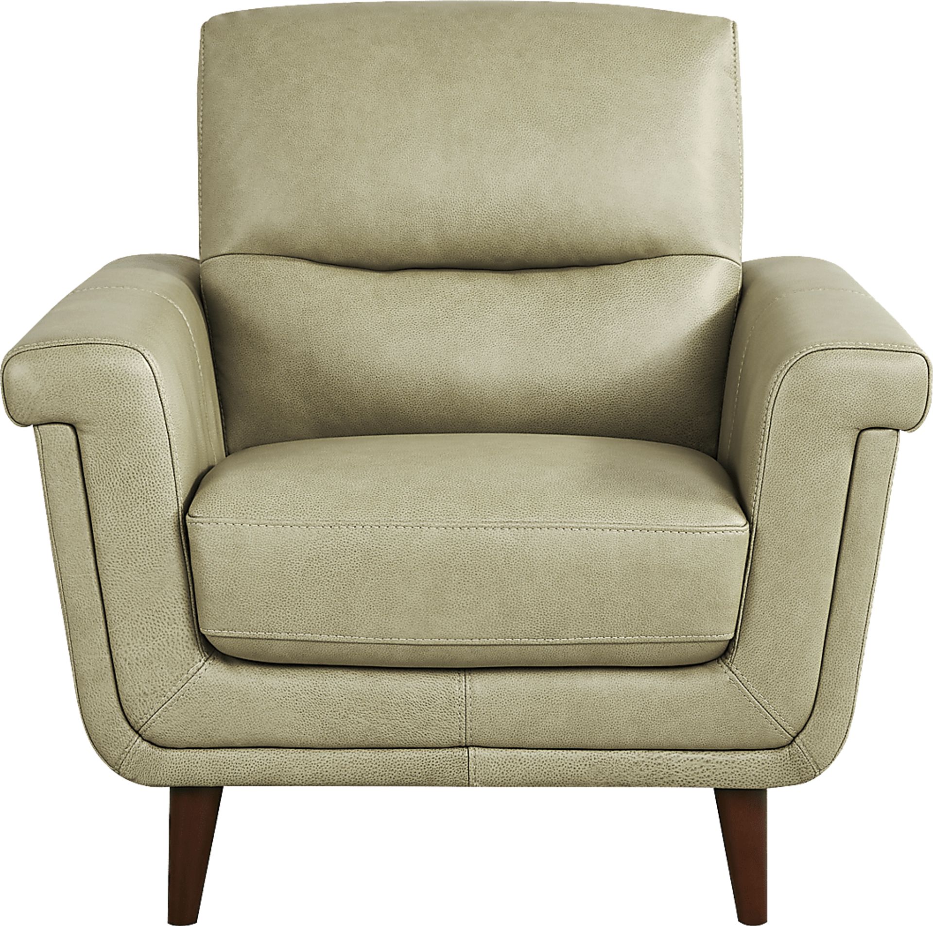 Harrington Park Sage Leather Chair - Image 2