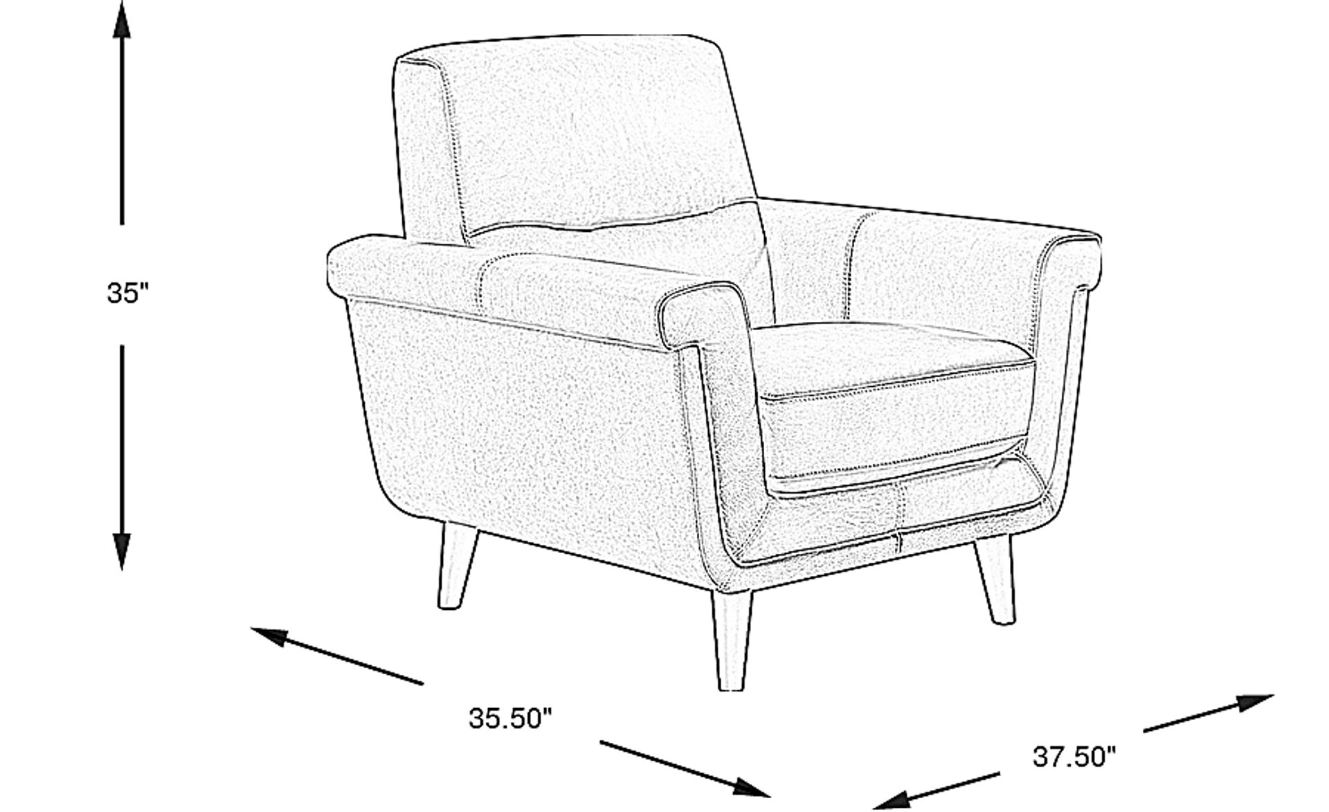 Dimension Image. Please refer to the Dimension Tab on this page for dimension details.