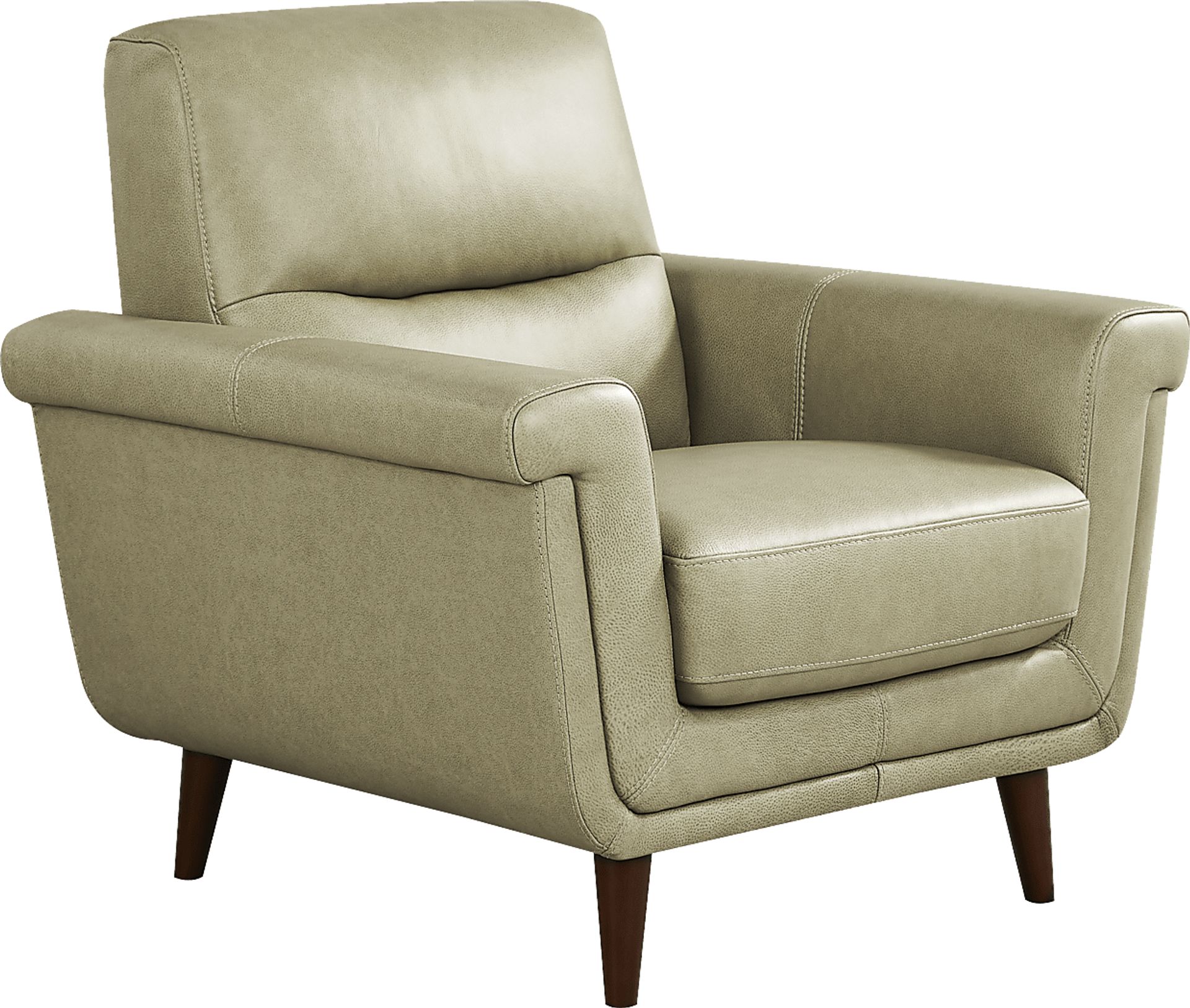 Harrington Park Sage Leather Chair - Image 1