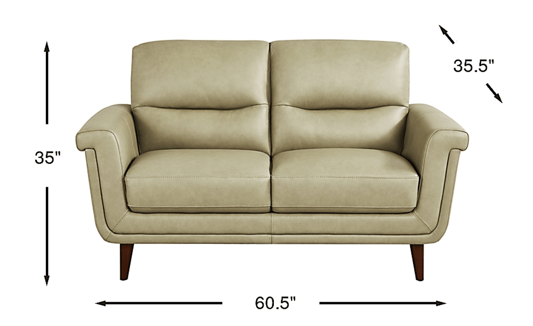 Harrington Park Leather Loveseat