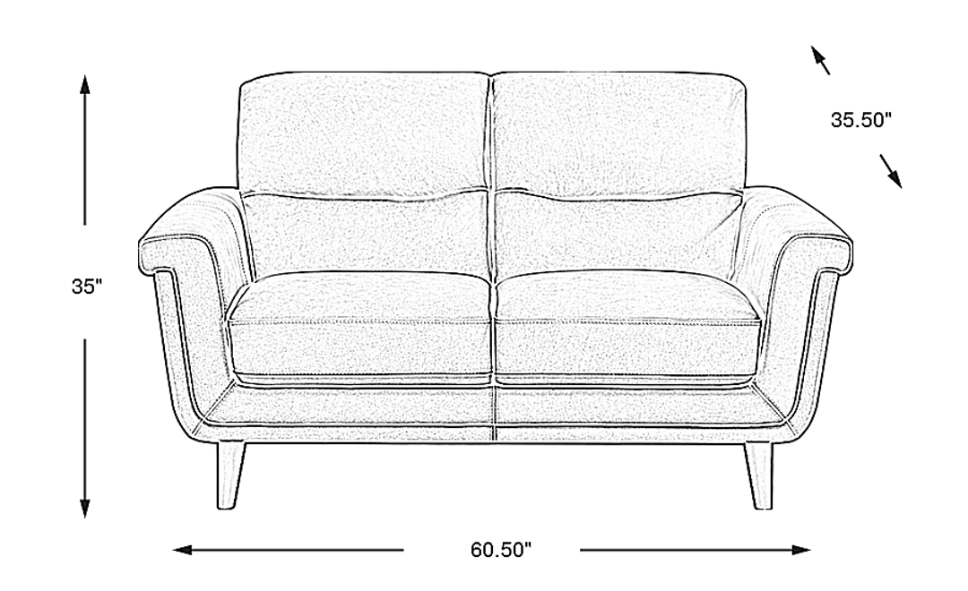 Harrington Park Leather Loveseat