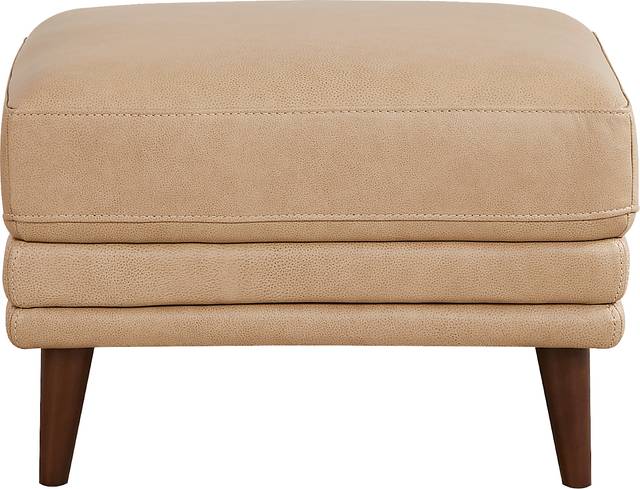 Harrington Park Stone Leather Ottoman - Thumbnail - Image 2