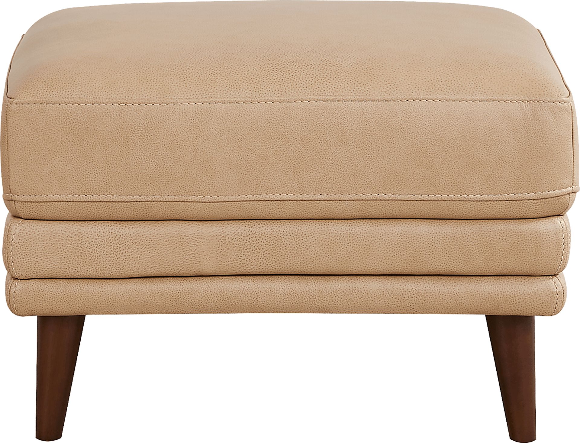Harrington Park Stone Leather Ottoman - Image 2