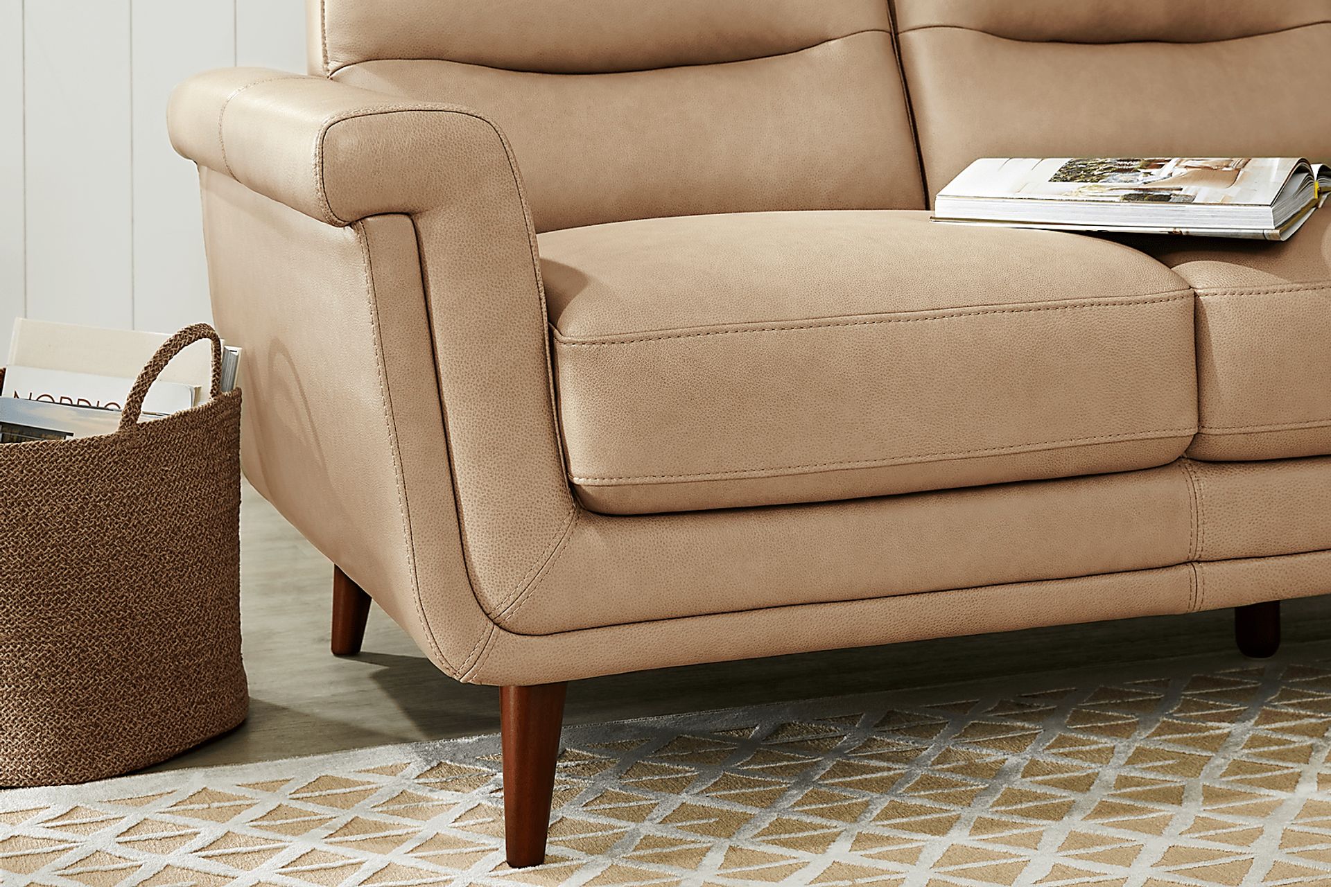 Harrington Park Stone 5 Pc Leather Living Room - Image 5