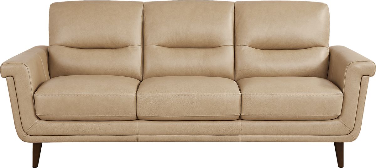 Harrington Park 2 Pc Stone Beige Leather Living Room Set With Sofa ...