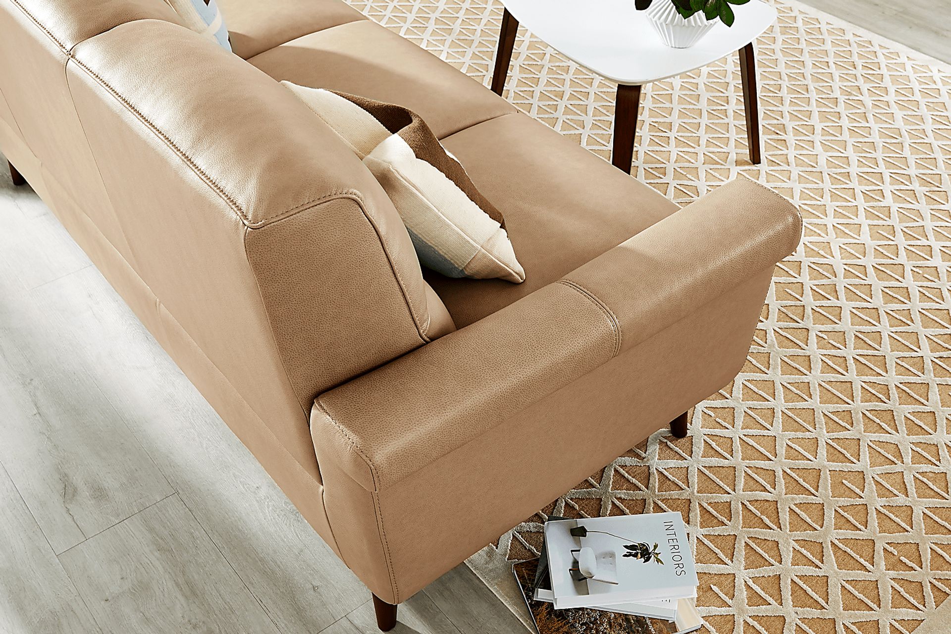 Harrington Park Stone Leather Sofa - Image 3