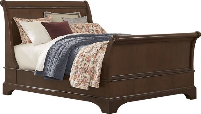 Harrington Place Cherry 4 Pc Queen Sleigh Bed - Thumbnail - Image 1