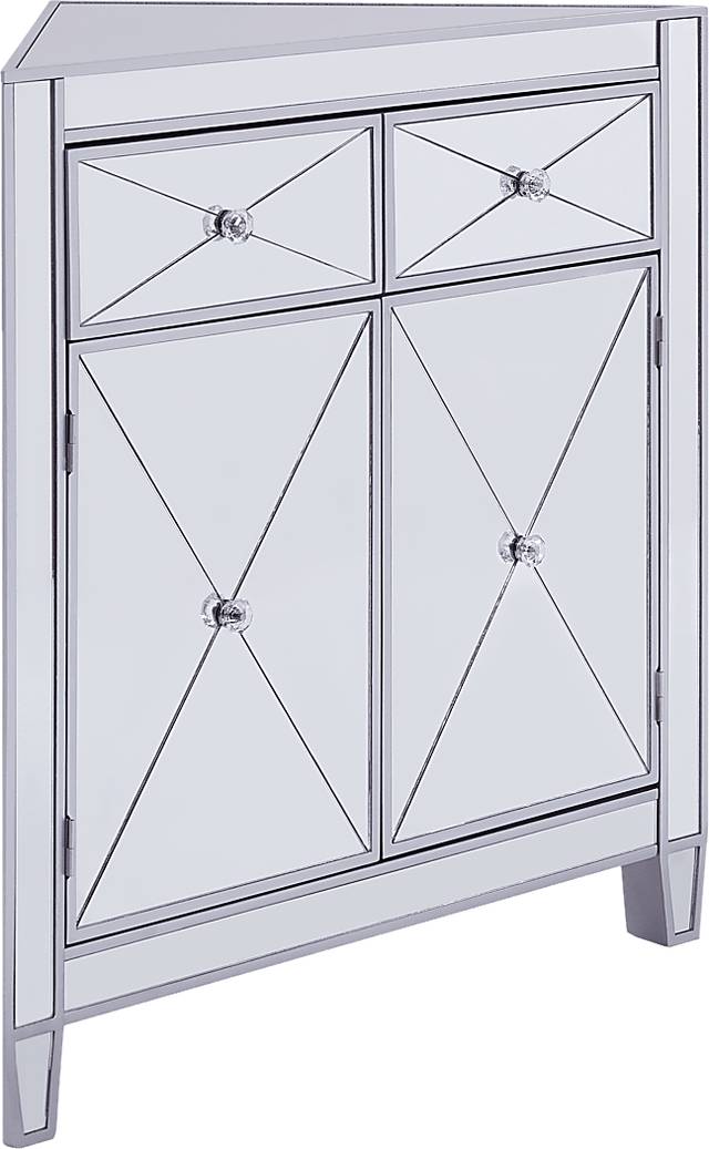 Harrisglen Silver Corner Accent Cabinet - Thumbnail - Image 1