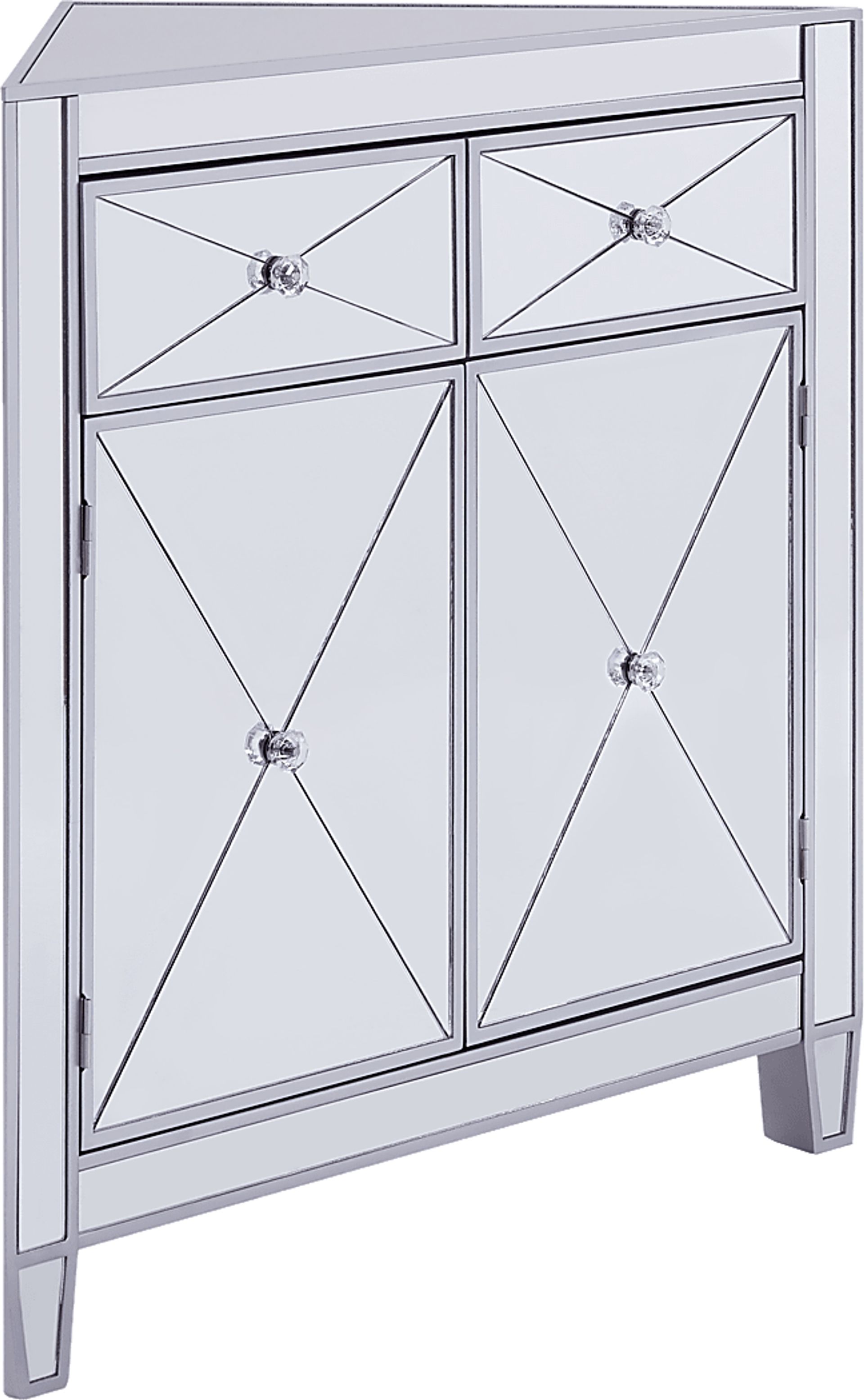 Harrisglen Silver Corner Accent Cabinet - Image 1