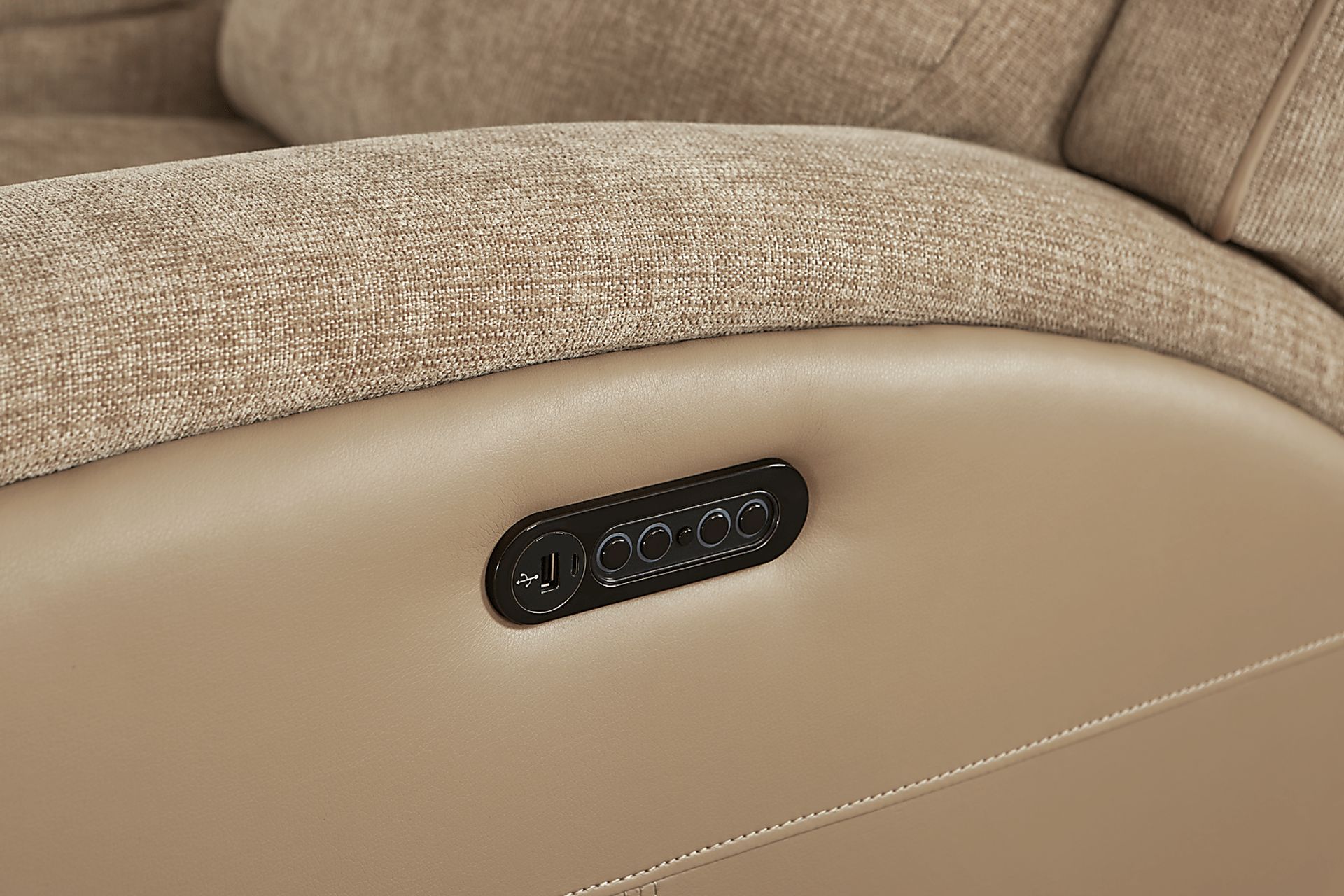 Harrison Beige Dual Power Reclining Sofa - Image 8