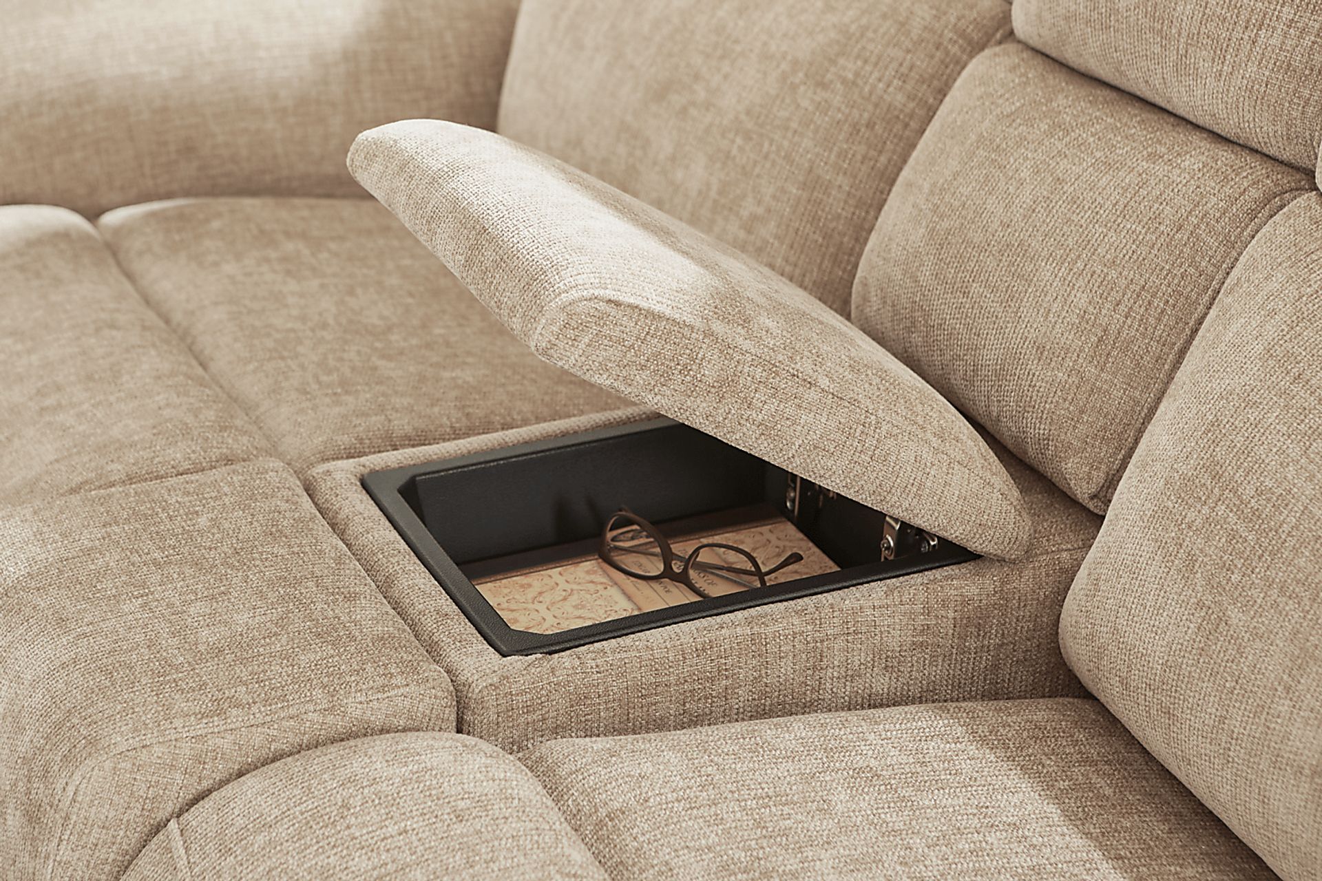 Harrison Beige Reclining Loveseat - Image 5