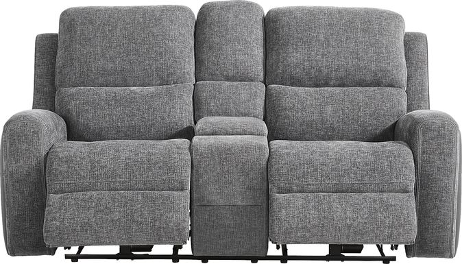 Harrison Charcoal Dual Power Reclining Loveseat