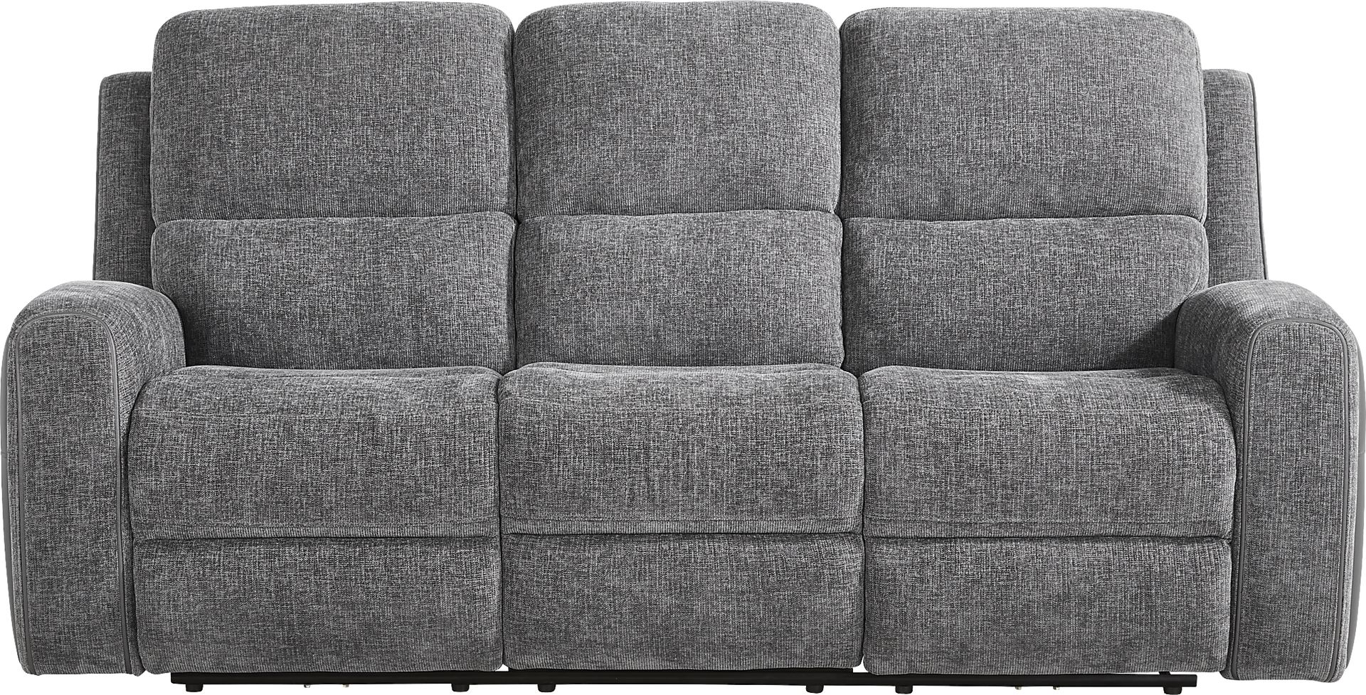 Harrison Charcoal Dual Power Reclining Sofa - Image 4