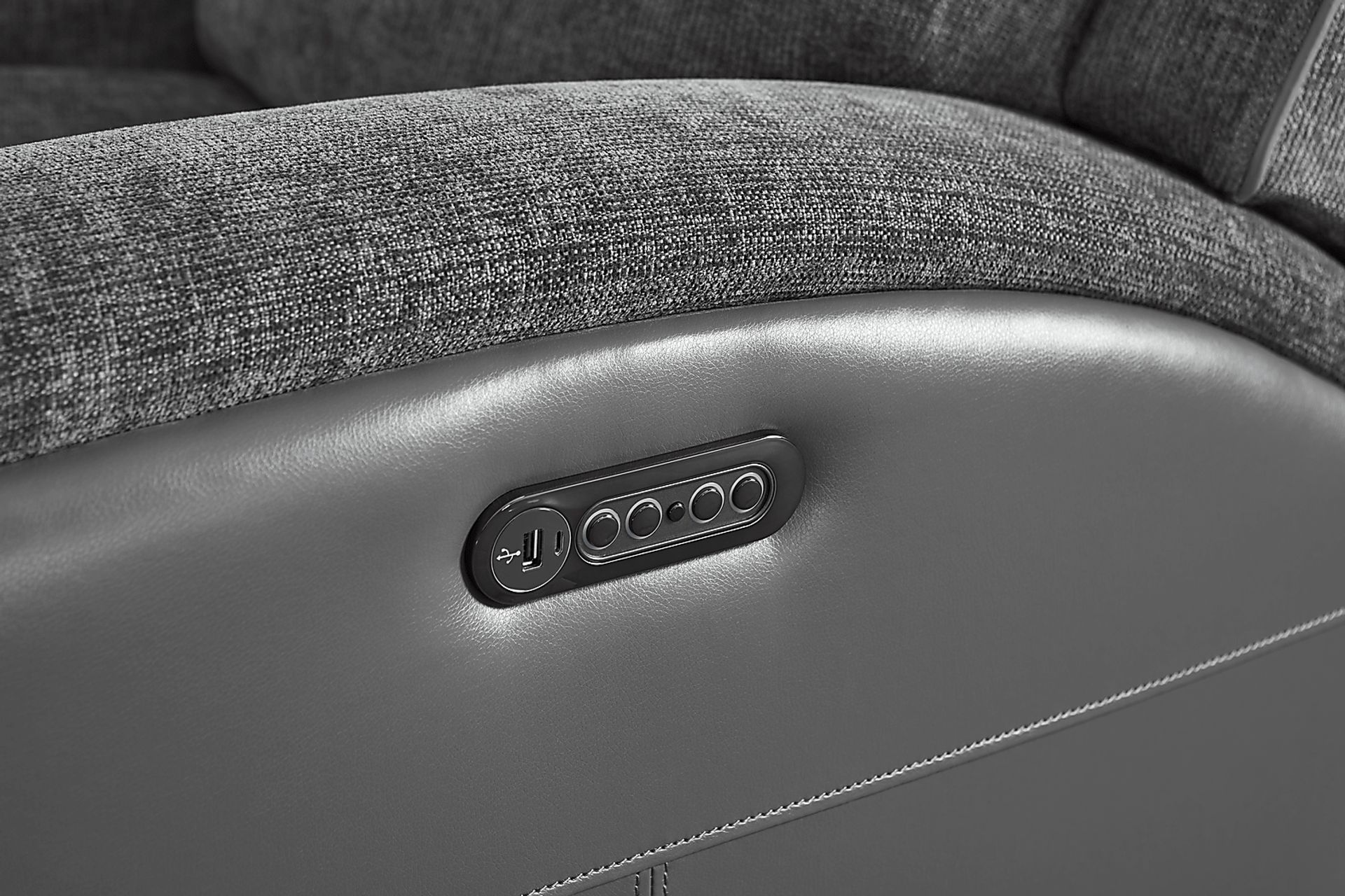 Harrison Charcoal Dual Power Reclining Sofa - Image 7